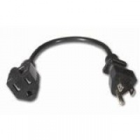 C2G / Cables to Go 03114  18 AWG Outlet Saver Power Extension Cord NEMA 515R to NEMA 515P, Black (3 feet/0.91 Meters)