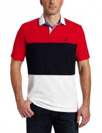 Nautica Men's Short Sleeve Striped Polo