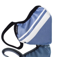 VOGMASK Blue Grey Stripe Microfiber Filtering Mask: Dust mask for germs, dust, smoke, ash, pollen, pollution, cycling, woodworking, or anonymity