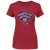 MLB Washington Nationals Women's Mandate To Win Crew Neck T-Shirt, Red Pepper Heather