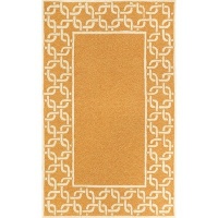 Liora Manne Spello Chain Border Orange Outdoor Rug 7'6 x 9'6