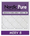 Nordic Pure 16x20x4M8-2 MERV 8 Pleated AC Furnace Air Filter, 16x20x4, Box of 2