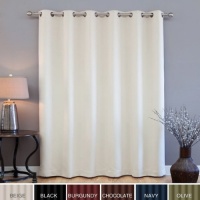 Wide Width Grommet Top Thermal Blackout Curtain 80W X 84L Panel - Beige - BWW