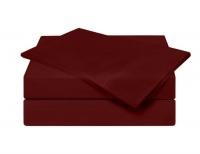 Alok International 400-120009 400 Thread Count Cotton Sateen Duvet, Twin, Burgundy