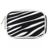 GTMax Digital Camera Zipper Eva Pouch Carrying Case - Silver Zebra for Nikon Coolpix L24 L22 L19 L20 L18 L15 L12 L11 S8100 S8000 S4000 S3000 S3100 S4100 S6100 S6000 S6200 S640 S570 S70 S220 S230 S620 S630 S710 S610 S560 S60 S600