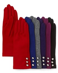 Button up your winter look with Lauren Ralph Lauren's classic knit gloves, accented with three logo buttons and rendered in a rainbow of colors.