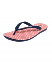 Convere's CTAS SandStar flip flops are a pretty and polka-dotted beach bag essential.