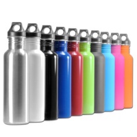 Eco-Friendly Wide Mouth 25oz, 750mL Stainless Steel Sports Water Bottle - BPA Free