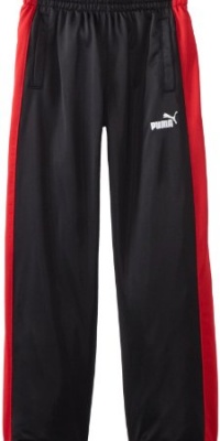 Puma - Kids Boys 8-20 Colorblock Pant, Black/Red, Medium