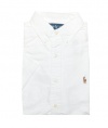 Ralph Lauren Men Classic Fit Oxford Short Sleeve Shirt (M, White)