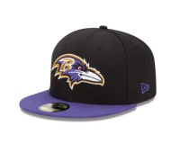 NFL Baltimore Ravens Black and Team Color 59Fifty Fitted Cap