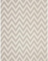 Safavieh Dhurrie Collection DHU557C-3 Handmade Wool Area Rug, 3 by 5-Feet, Grey/Ivory