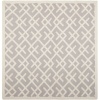 Safavieh Dhurrie Collection DHU552G-8SQ Handmade Wool Square Area Rug, 8-Feet, Grey/Ivory