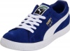 PUMA Clyde Script Lace-Up Fashion Sneaker,Mazarin Blue/White,Women's 5.5 D US/Men's 4 D US