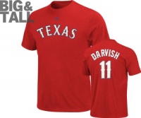 Yu Darvish Big & Tall Red Texas Rangers #11 Name & Number T-Shirt