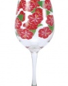 CR Gibson Lolita Acrylic Wine Drinkware, Hibiscus , Set of 2