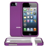 KHOMO Purple Slider Case with Rubberized texture for newly released Apple iPhone 5