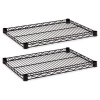 Alera SW582418BL Industrial Wire Shelving Extra Wire Shelves, 24w x 18d, Black, 2 Shelves/Carton