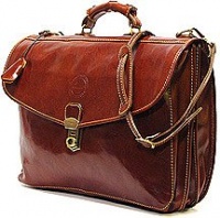 Cenzo 4050 Italian Leather Briefcase Attache