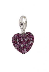 Effy Jewlery Balissima Splash Pink Sapphire Heart Charm, 1.16 TCW