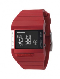 Diesel - Quartz Red Rubber with Black Digital Dial Men's Watch - DZ7132