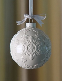 Wedgwood Holiday Snowflake Ornament Snowflake White Ball