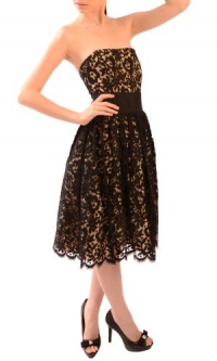 Milly of NY Floral Lace Dress Black 4