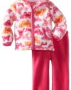 Young Hearts Baby-Girls Infant 2 Piece Butterfly Polar Fleece Jacket Set