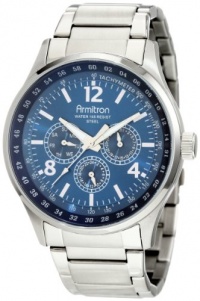 Armitron Men's 204676BLSV Stainless-Steel Multi-Function Blue Textured Dial Sport Watch