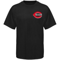 MLB Majestic Cincinnati Reds Black Wordmark T-shirt