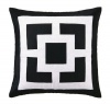 Trina Turk Down-Filled Pillow, Palm Springs Blocks, Black, 20 by 20-Inches