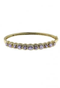 Effy Jewlery 14K Yellow Gold Tanzanite and Diamond Bangle, 3.14 TCW