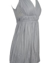 Fappac Women's Comfort Ballon Hem Dress - Gray - Large