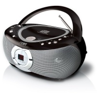 Coby CXCD230 Portable CD Player with AM/FM Stereo Tuner - Black/Silver