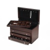 Wallace Large Jewelry Chest with 3 Drawers Dark Walnut