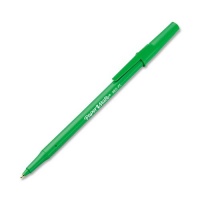 Paper Mate Write Bros. Stick Medium Tip Ballpoint Pens, 12 Green Ink Pens (3341131)