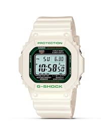 The G-Shock is an environmentally friendly watch. With solar powered technology, full auto backlight. Features world time and a daily alarm with snooze button. Strap with buckle closure.