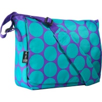 Wildkin Big Dots Kickstart Messenger Bag, Aqua