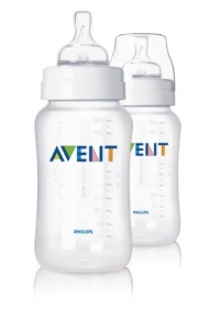 Philips AVENT 11 Ounce BPA Free Classic Polypropylene Bottles, 2-Pack