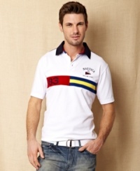 Better your boardwalk and backyard style with this elevated polo shirt from Nautica.