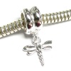 .925 Sterling Silver Dragonfly Dangle Pendant Bead for Pandora Troll Chamilia Biagi European Story Charm Bracelets