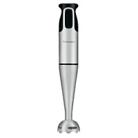 A superfast, handy alternative to a food processor, this hand blender blends, preps and whips right in the bowl, pitcher or pot, eliminating the need for separate mixing bowls. It comes with whisk and chopper attachments for even more versatility. Model CSB-77. Manufacturer's limited 3-year warranty.