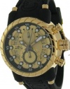 Invicta Men's 14186 S1 Rally Chronograph Gold Dial Black Silicone Watch