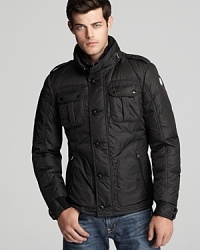 With cool utilitarian appeal, Moncler's Fall Tours shirt jacket keeps warm when temperatures drop.