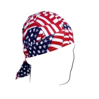 ZANheadgear Flydanna 100 Percentage Cotton Wavy American Flag Bandanna