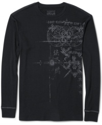 Warm up and look good in this stylish graphic thermal by Retrofit.