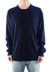 Polo Ralph Lauren Men's Navy Blue Crew Neck Sweater w/Small Green Pony