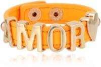 BCBGeneration Neon Orange and Rose Gold Amor Affirmation Bracelet