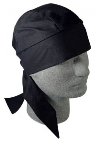 ZANheadgear Flydanna 100 Percentage Cotton Deluxe Head Wrap (Black)