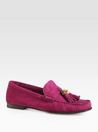 Bamboo-adorned tassels top these suede menswear-inspired moccasins. Suede upperLeather solePadded insoleMade in Italy